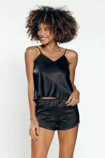 Damska piżama, czarna, Dkaren - Piżamy damskie - miniaturka - grafika 1