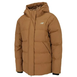 Kurtka New Balance WJ34315WOI - brązowa - Kurtki i kamizelki sportowe damskie - miniaturka - grafika 1