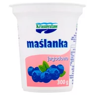 Kefiry, jogurty, maślanki - Krasnystaw Maślanka jagodowa 300 g - miniaturka - grafika 1