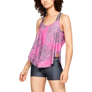 Damski podkoszulek Under Armour  Sport Tank - Flo Ink Print Purple M - Koszulki sportowe damskie - miniaturka - grafika 1