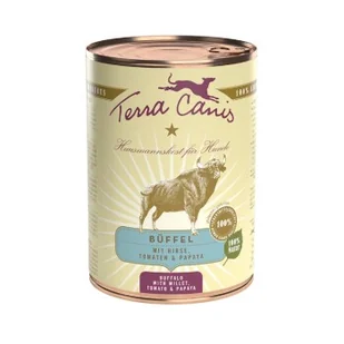 Terra Canis Classic Adult 6 x 400 g Bawół z prosem, pomidorami i papają - Mokra karma dla psów - miniaturka - grafika 1
