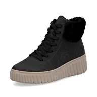 Moda i Uroda OUTLET - Rieker Damskie buty sznurowane N2504, czarne, rozmiar 36 EU, czarny, 36 EU - miniaturka - grafika 1