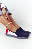 Espadryle damskie - Damskie Espadryle Big Star HH276008 Granatowo-Białe-37 - miniaturka - grafika 1