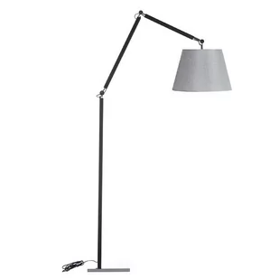 Stojąca lampa podłogowa Zyta pokojowa loft czarna szara - Lampy stojące - miniaturka - grafika 1