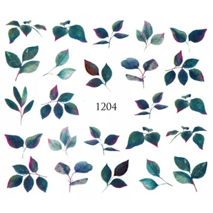 Naklejki wodne na paznokcie ZIELONE LISTKI - 1204 - Sztuczne paznokcie i akcesoria Naklejki wodne na paznokcie ZIELONE LISTKI - 1204 - Sztuczne paznokcie i akcesoria - miniaturka - grafika 2