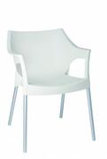 Fotele i krzesła biurowe - D2.Design Krzesło Pole białe 24037 - miniaturka - grafika 1
