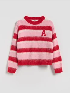 Reserved - Dzianinowy sweter z domieszką wełny - wielobarwny - Swetry dla dziewczynek - miniaturka - grafika 1