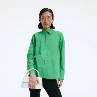 Koszule damskie - Reserved Bawełniana koszula - Zielony - grafika 1