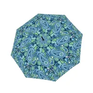 Parasole - Parasol damski Doppler Fiber Flex Paisley Blue półautomatyczny składany - miniaturka - grafika 1