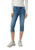 Spodnie damskie - Q/S by s.Oliver Jeansy damskie bermudy, Catie Slim, niebieskie, 32, niebieski, 32 - miniaturka - grafika 1