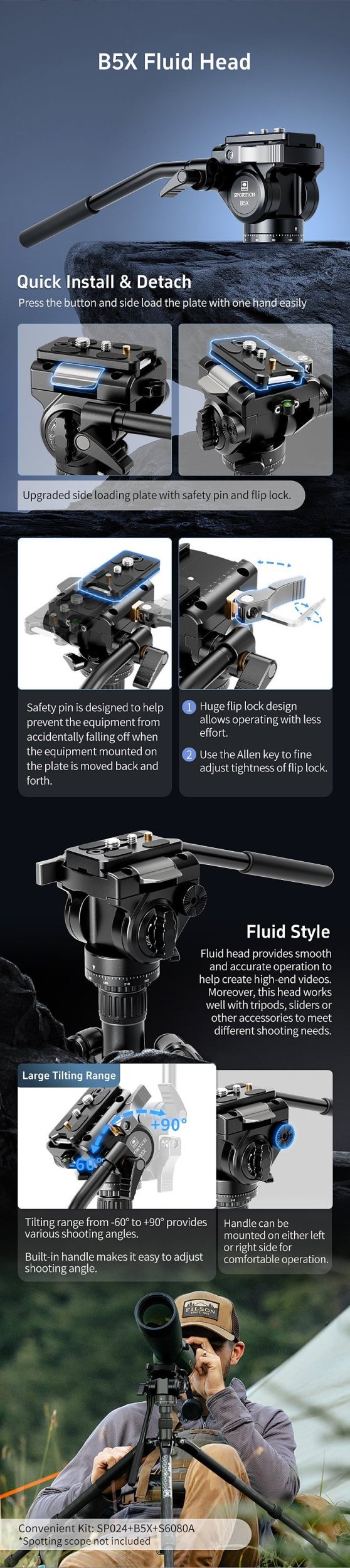 Sirui Sportich SP024 + B5X Carbon