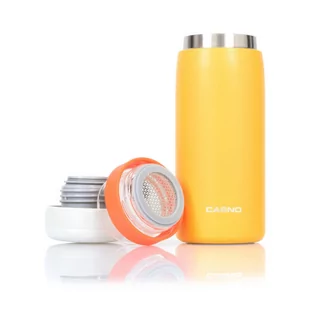 Casno Butelka termiczna Casno Blanca Peak 320 ml żółta KXN-6060W - Shakery i bidony sportowe - miniaturka - grafika 1