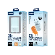 Ładowarki do telefonów - JELLICO ładowarka sieciowa EU55 GaN PD 33W 1xUSB-C + 1xUSB QC3.0 Niebieski - miniaturka - grafika 1