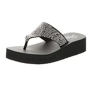 Klapki i japonki damskie - Skechers Damskie japonki Vinyasa-Stone Candy, Czarny czarny dym mitobuck kryształ górski blk - 40 EU - miniaturka - grafika 1