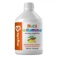 Witaminy i minerały - MyVita Multiwitamina dla dzieci i dorosłych w płynie Suplement diety 500 ml - miniaturka - grafika 1
