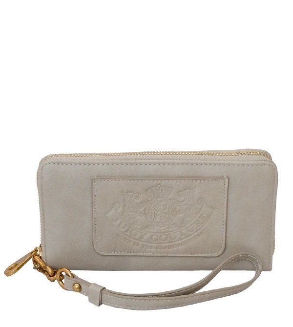 Juicy Couture duży portfel damski beżowy na zamek na karty i bilon
