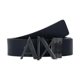 Armani Exchange Skórzany dwustronny pasek - Paski - miniaturka - grafika 1