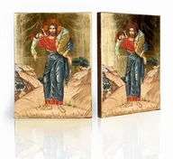 Ikony i obrazy sakralne - Ikona religijna Jezus Chrystus Dobry Pasterz - miniaturka - grafika 1