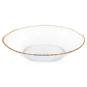Miski i półmiski - Miska sałatkowa do sałatki zupy szklana złota 20.5cm 500ml VILDE 139718 - miniaturka - grafika 1