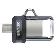 Nośniki danych - Sandisk Ultra Dual m3.0 pamięć USB 256 GB USB Type-A / Micro-USB 3.2 Gen 1 (3.1 Gen 1) Czarny, Srebrny, Przezroczysty, Nośnik Pendrive USB - miniaturka - grafika 1