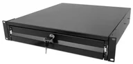 Akcesoria do szaf serwerowych - Intellinet 715829 Szuflada 2U do szaf Rack 19", z zamkiem, 466mm, czarna |   - miniaturka - grafika 1