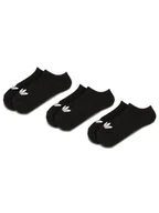 Skarpetki damskie - Adidas Zestaw 3 par niskich skarpet unisex Trefoil Liner S20274 Czarny - miniaturka - grafika 1