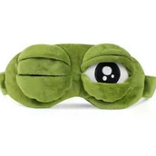Akcesoria do bielizny - Maska do spania 3d Sad Frog, Blokowa lekka maska do spania, Podróżna przenośna maska na oczy dla kobiet mężczyzn, Miękka bawełniana opaska na oczy,... - miniaturka - grafika 1