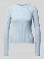 Bluzki damskie - Bluzka z długim rękawem o kroju slim fit z dzianiny z wiskozy model ‘CHRISTA’ - miniaturka - grafika 1