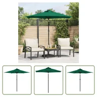 Parasole ogrodowe - The Living Store Parasol ogrodowy na stalowym słupku - zielony - 225x225x212 cm - Parasol Ogrodowy - miniaturka - grafika 1