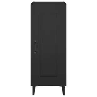 Lumarko Szafka, czarna, 34,5x34x90 cm, materiał drewnopochodny - Szafki do salonu - miniaturka - grafika 6