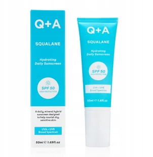 Drėkinamasis veido kremas nuo saulės Q+A Squalane Hydrating SPF50, 50 ml - Balsamy i kremy do opalania - miniaturka - grafika 1