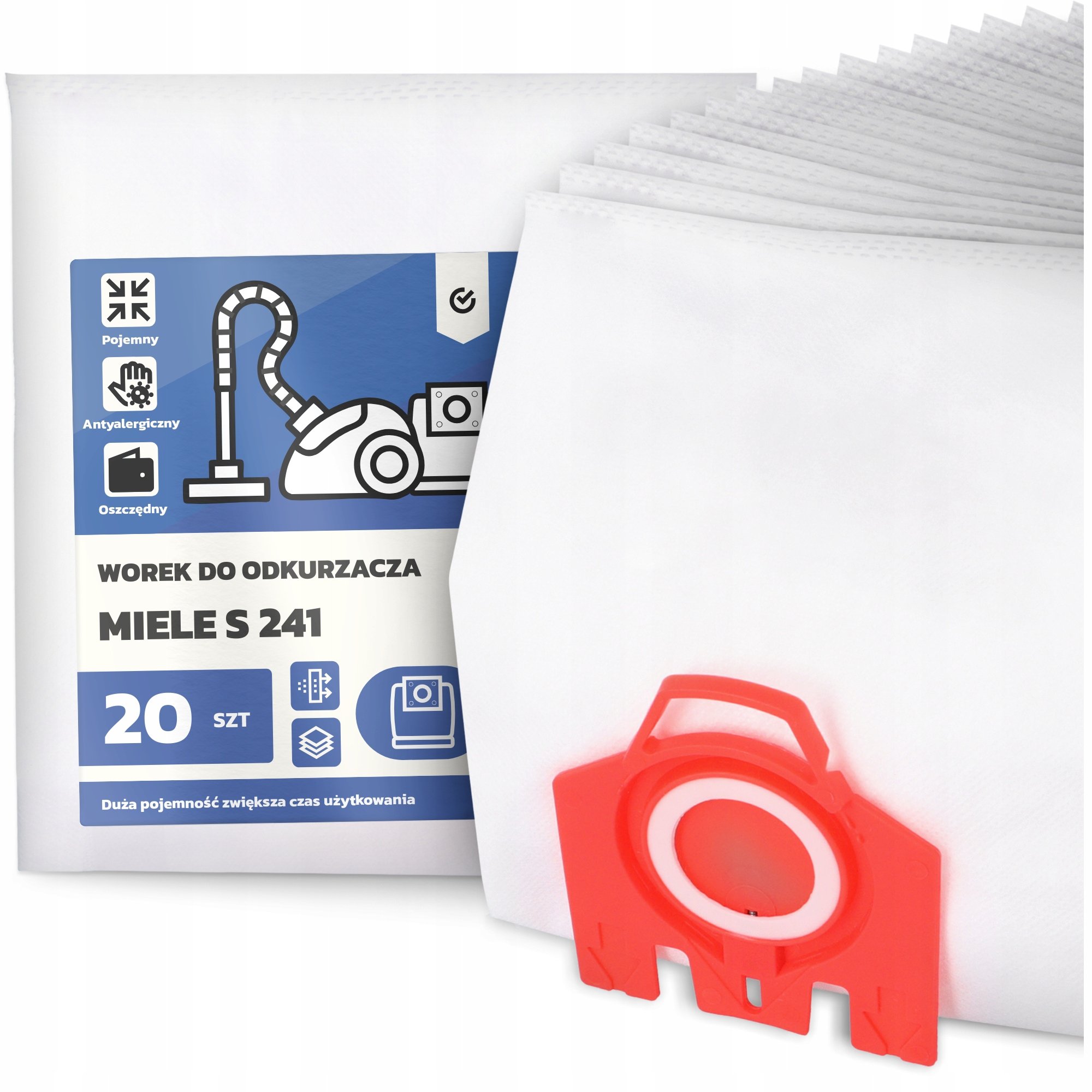 20x Worek do Odkurzacza Miele S 241 Syntetyczny Duży Mocny Torba Worki G9
