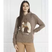 Swetry damskie - POLO RALPH LAUREN Wełniany sweter BLEND | Regular Fit | z dodatkiem kaszmiru - miniaturka - grafika 1