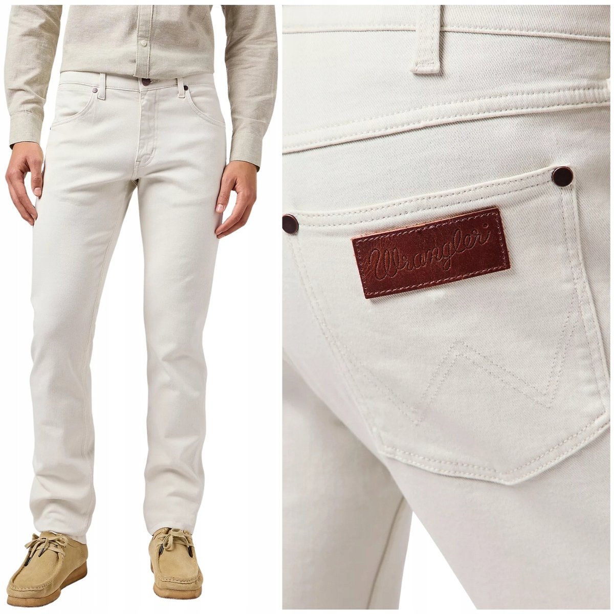 Wrangler GREENSBORO FREE TO STRETCH wygodne proste spodnie jeansowe W32 L32