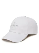 Czapki damskie - Calvin Klein Jeans Czapka z daszkiem Monologo LV04K5026G Biały - miniaturka - grafika 1