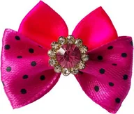 Akcesoria i dodatki do ubrań dla dzieci - Kokardka Glamour w kropki 4,5cm KGP002 KGP002 - miniaturka - grafika 1