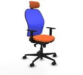 Fotele i krzesła biurowe - Krzesło Biurowe z Zagłówkiem Piqueras y Crespo 1D036N2 Pomarańczowy - miniaturka - grafika 1