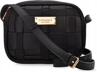 Torebki damskie - Mała czarna torebka monnari torba damska crossbody listonoszka pleciona - miniaturka - grafika 1