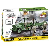 Zabawki konstrukcyjne - Klocki Willys MB & Trailer Cobi Klocki - miniaturka - grafika 1