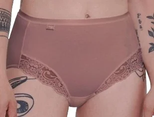 Figi MAJTKI damskie Wysokie SLOGGI Romance Maxi Z KORONKĄ Gładkie 38 M - Majtki damskie - miniaturka - grafika 1