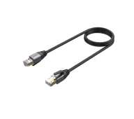 Kable komputerowe i do monitorów - Unitek C18149AGY03-1M RJ-45 LAN Patchcord cat.8 S/FTP 1m Czarny - miniaturka - grafika 1