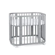 Łóżeczka i kojce - Waldin łóżeczko 5w1 z materacem Szare - miniaturka - grafika 1