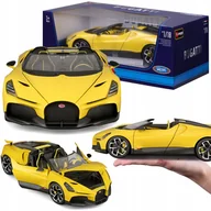 Samochody i pojazdy dla dzieci - Bugatti Mistral W16 1:18 Bburago 18-11051 ŻÓŁTY ROADSTER SPORTOWY SAMOCHÓD - miniaturka - grafika 1