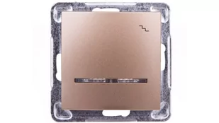 Ospel Impresja złoty łącznik schodowy ŁP-3YS/m/28 ŁP-3YS/m/28 - Wyłączniki światła i elektryczne - miniaturka - grafika 1