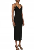 Sukienki - CALVIN KLEIN CZARNA SUKIENKA MIDI NA PODWÓJNYCH RAMIĄCZKACH 38 I1E - Calvin Klein - miniaturka - grafika 1