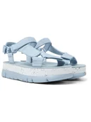 Sandały damskie - Camper Sandały w kolorze błękitnym na obcasie - miniaturka - grafika 1