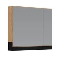 Szafki łazienkowe - Szafka łazienkowa z lustrem w kolorze dąb złoty W1-N87 - miniaturka - grafika 1