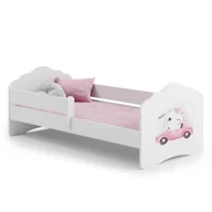 Łóżka dla dzieci i młodzieży - Łóżko dziecięce FALA z barierką 160x80 Kot - miniaturka - grafika 1