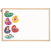 Tablice i flipcharty - Tablica edukacyjna magnetyczna suchościeralna 40x60cm nadruk PRZYGODA ZE SPORTEM rama drewniana MEMOBE 1szt. /MTM060040.SP01.01.51/ - miniaturka - grafika 1