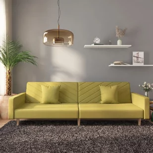 2-osobowa kanapa z 2 poduszkami, zielona, obita tkaniną Lumarko! - Sofy i kanapy - miniaturka - grafika 1